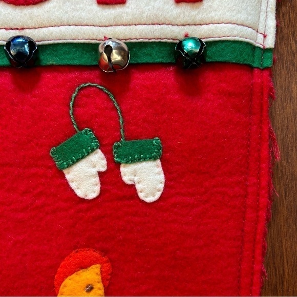 Vintage Felt Christmas Stocking, Handmade - Picture 9 of 15